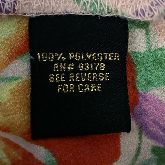 IMAN Women's Tropical Floral Campy Button Up Top Multicolor L - Picture 11 of 13